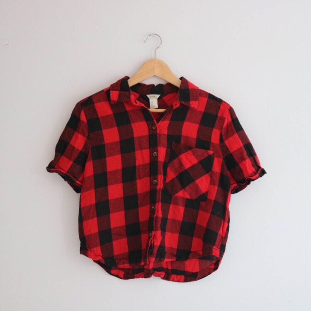 plaid top